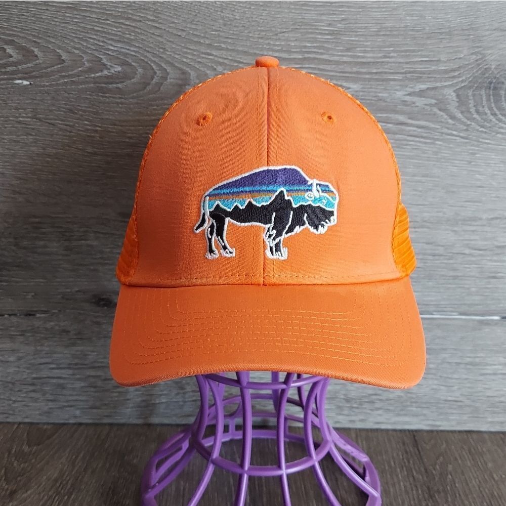 Patagonia Fitz Roy Bison Buffalo Trucker Hat Snapback Mesh Baseball Cap